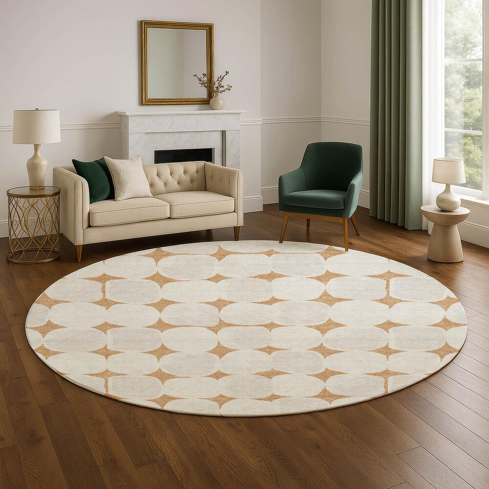 Dalyn Rug Company The Reserve TR16 Copper 8&#39; Round Indoor/Outdoor Area Rug, , large