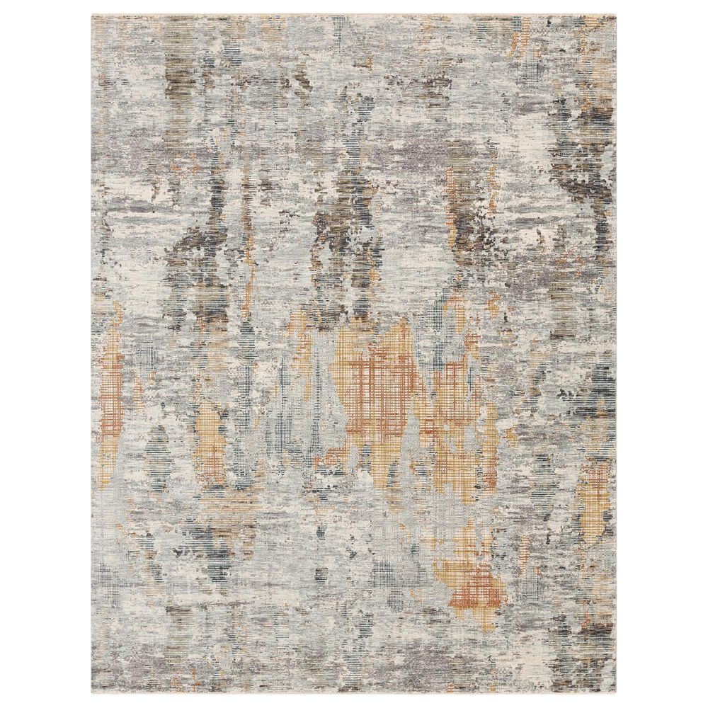 Surya Presidential Light Olive, Saffron, Orange, Ice Blue, Blue, Ivory, Wheat, Dusty Sage, Gray and Charcoal 11&#39;6&quot; x 15&#39;6&quot; Area Rug, , large