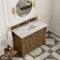 James Martin Vanities Brookfield 48" Single Bathroom Vanity in Honey Oak with 3 cm Victorian Silver Quartz Top and Rectangular Sink, , large