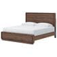 Ashley Fortlorn King Platform Bed in Walnut Brown with LED Light, , large