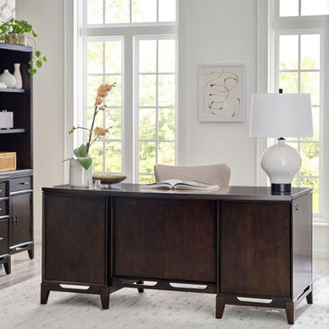 Riva Ridge Sutton Curved Executive Desk in French Roast, , large
