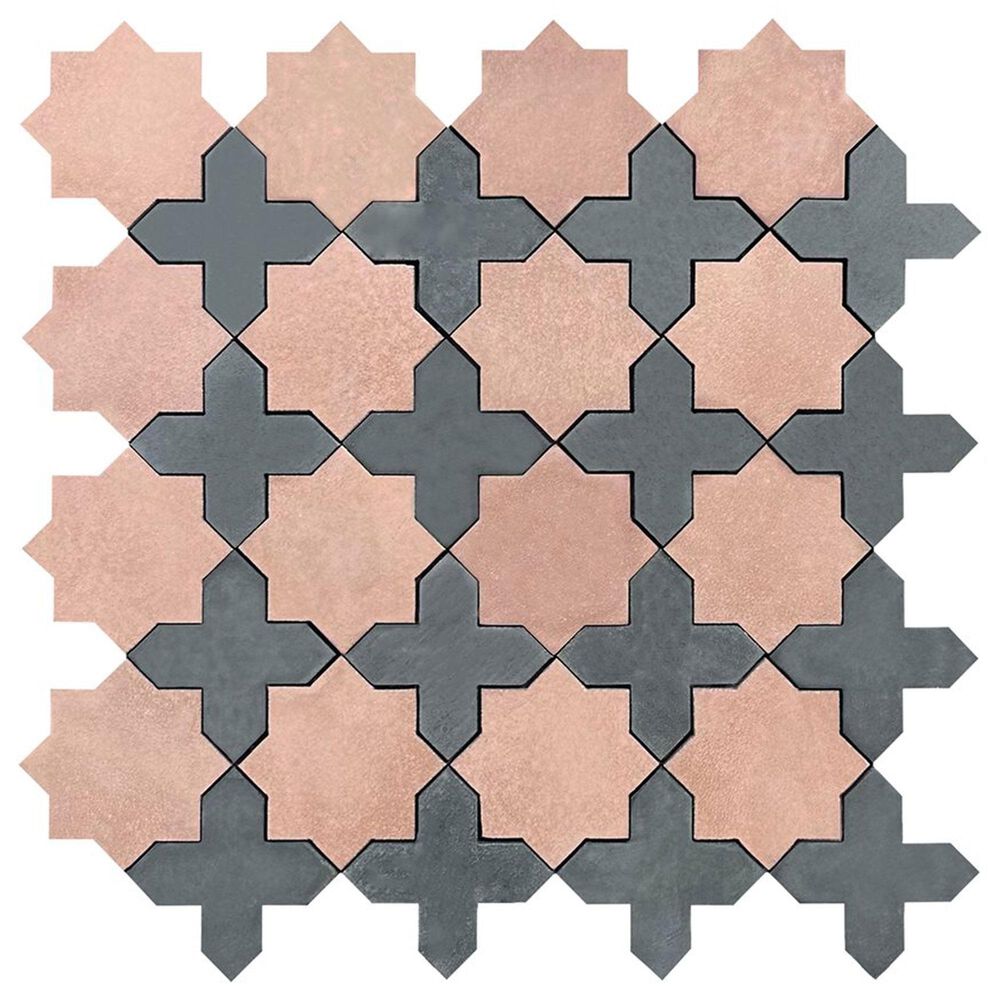 Soho Studio Alpana Mara 10.51" x 10.51" Cement and Lava Stone Mosaic Sheet, , large