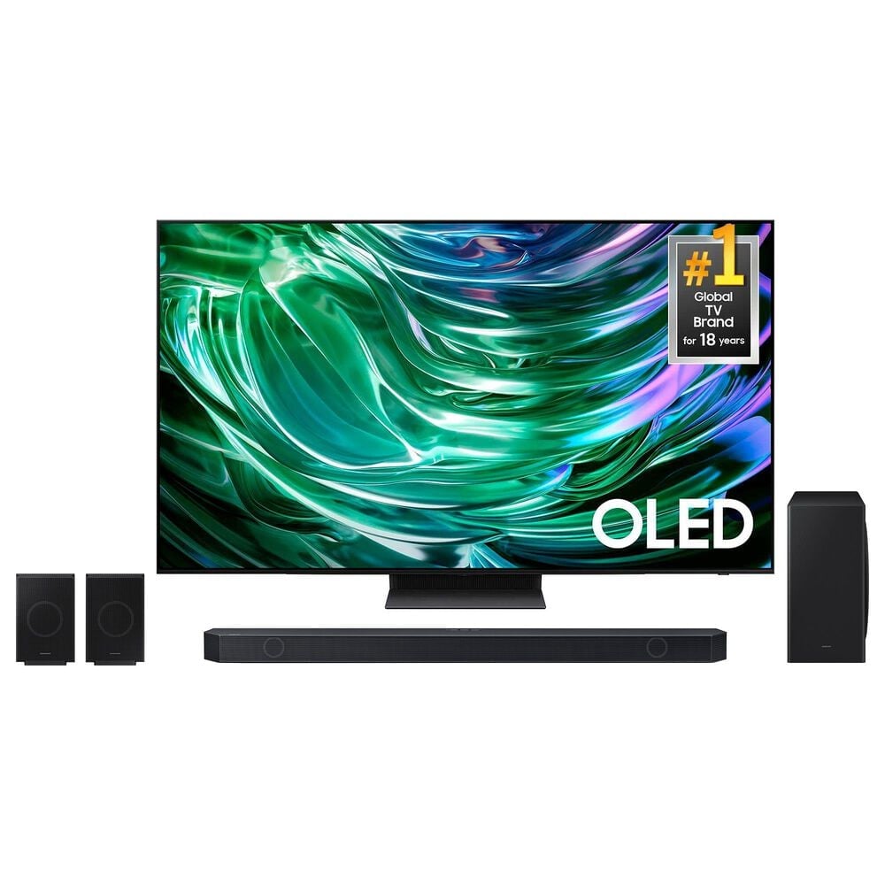 Samsung 77" 4K OLED w/Soundbar Sys, , large