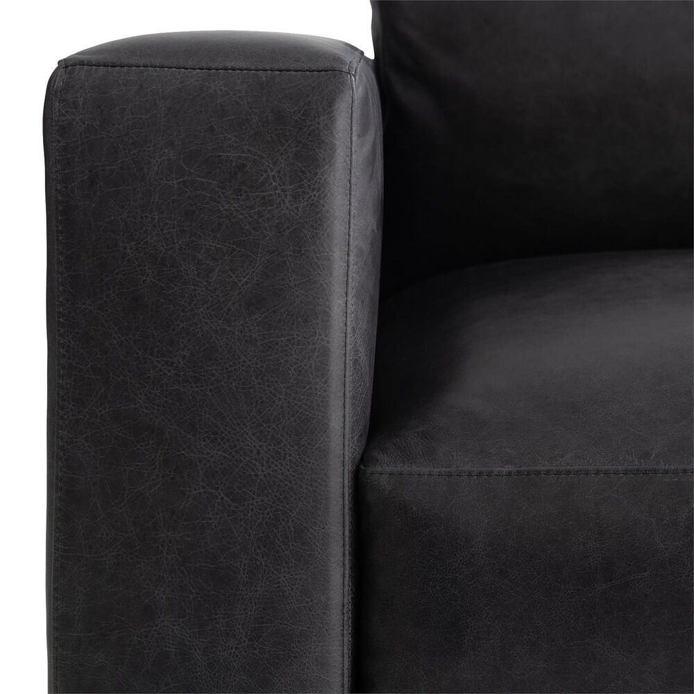 Bernhardt Noel Leather Club Chair in Grey, , large