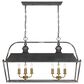 Golden Lighting Christoff 8-Light Linear Pendant in Antique Black and Gold, , large