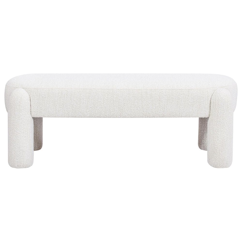 Jennifer Taylor Home Hugo Upholstered Bench in Milk Cream White, , large
