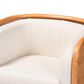 Baxton Studio Bandung Accent Chair with Light Honey Rattan in White, , large