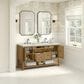 James Martin Vanities Breckenridge 60" Double Bathroom Vanity in Light Natural Oak with 3 cm Eternal Jasmine Pearl Quartz Top and Rectangular Sinks, , large