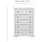 Sorelle Portico 5-Drawer Chest in White, , large