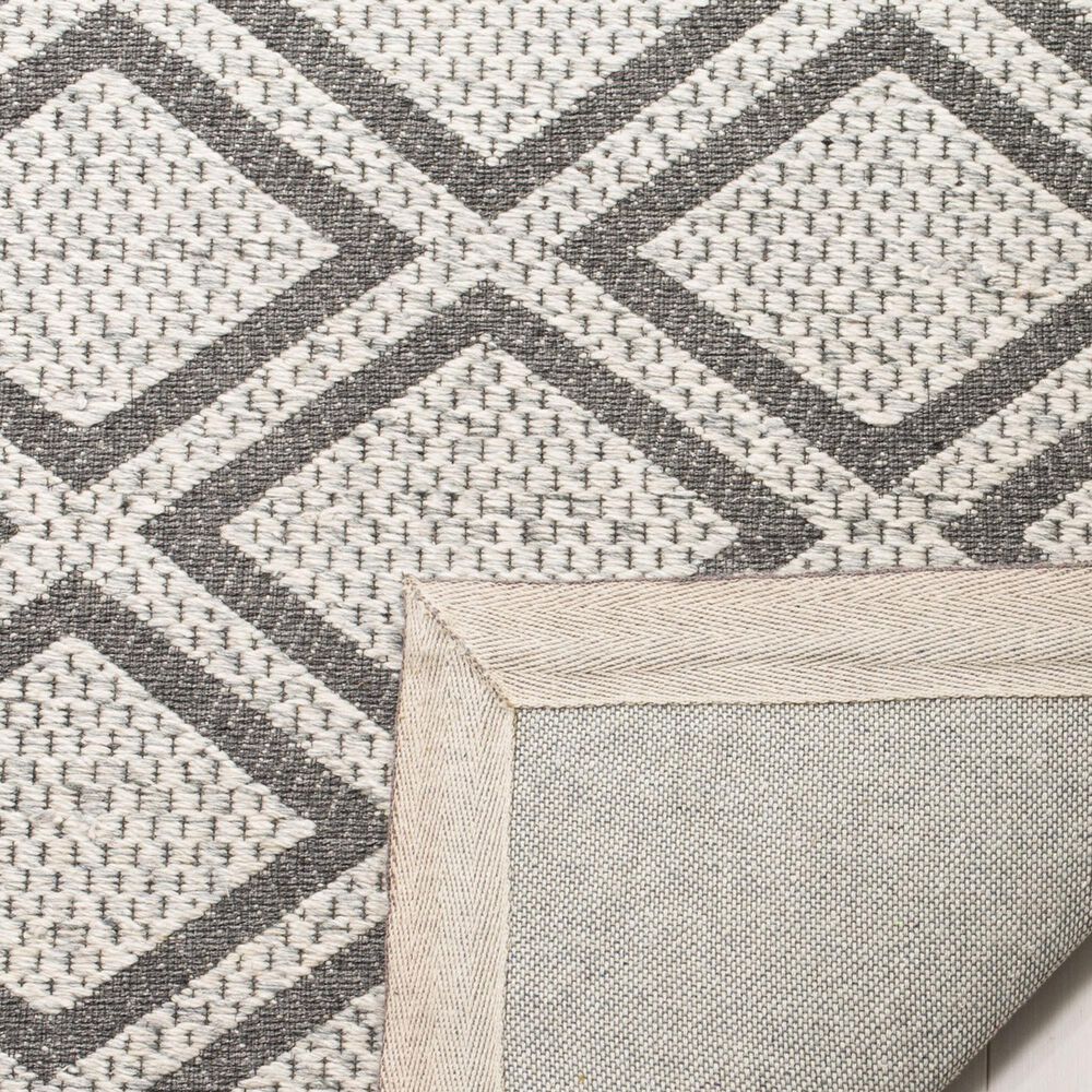 Safavieh Micro-Loop 8&#39; x 10&#39; Silver and Dark Grey Area Rug, , large
