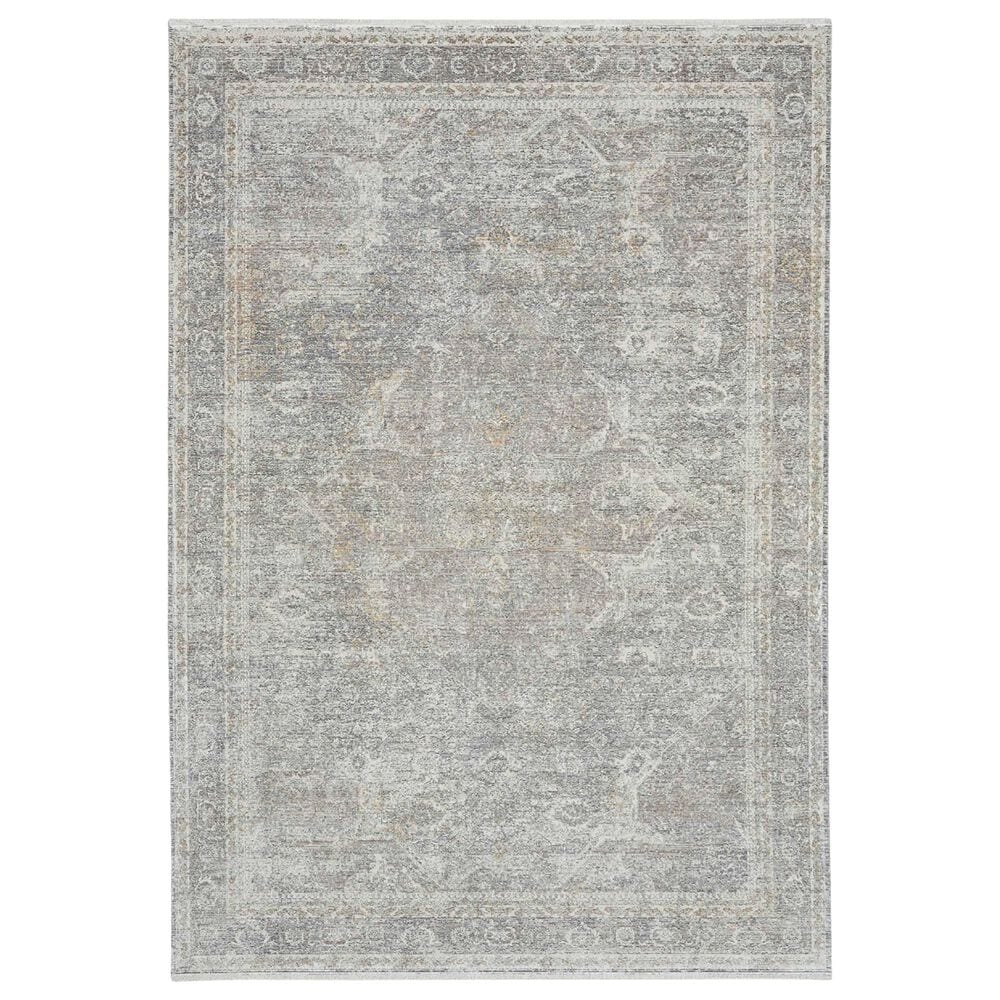 Nourison Starry Nights 8" x 10" Silver and Cream Area Rug, , large