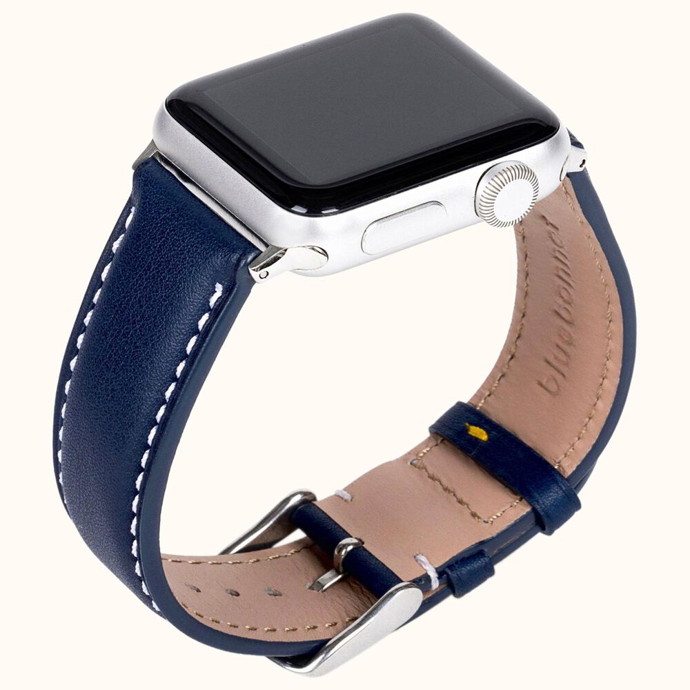 Bluebonnet Cases Band Leather for Apple Watch in Midnight Blue, , large