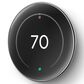 Google Nest Learning Thermostat (4th Gen) with Nest Temperature Sensor (2nd Gen) in Polished Silver, , large
