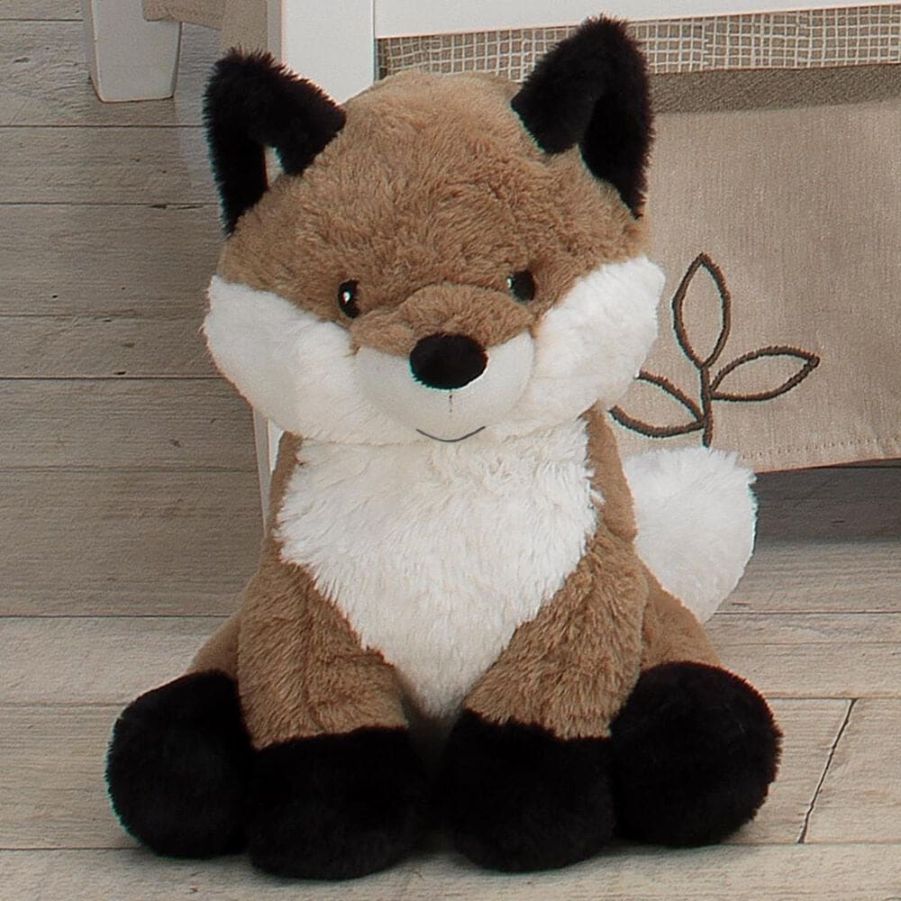Lambs and Ivy Plush Fox Knox in Brown and White, , large