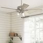 Hunter Crestfield 52" Remote Ceiling Fan with LED Lights in Brushed Nickel, , large
