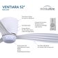 Minka-Aire Ventiara 52" LED Flush Mount Indoor/Outdoor Ceiling Fan in Flat White, , large