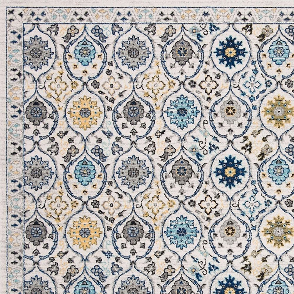Safavieh Evoke EVK210C 2&#39;2&quot; x 11&#39; Ivory and Blue Indoor/Outdoor Runner Rug, , large