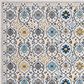 Safavieh Evoke EVK210C 2"2" x 11" Ivory and Blue Indoor/Outdoor Runner Rug, , large