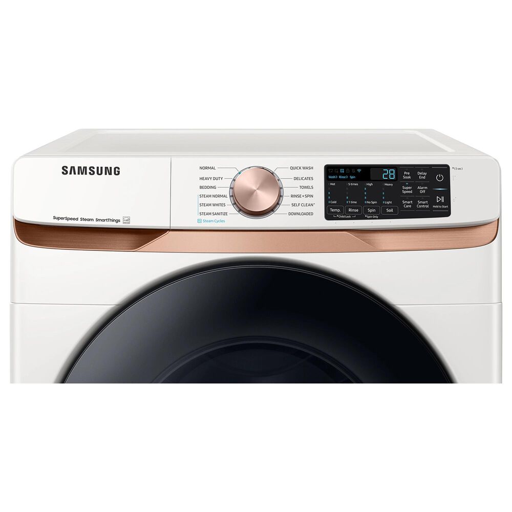 Samsung 5.0 cu. ft. Extra Large Capacity Smart Front Load Washer with Super Speed Wash and Steam in Ivory, , large