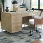 Riva Ridge Maddox 66" Executive Desk in Biscotti, , large