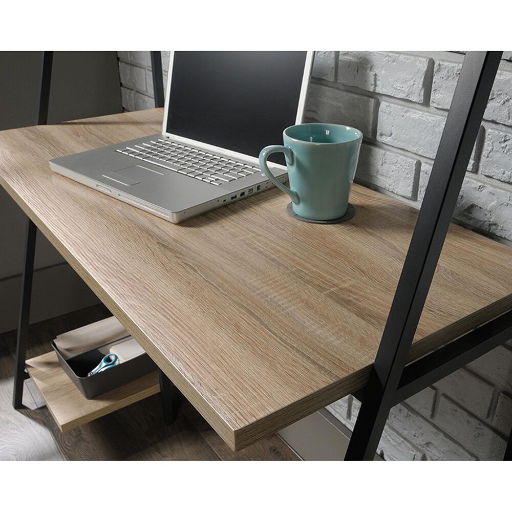 Sauder North Avenue Desk With Hutch In Charter Oak And Black Nebraska 
