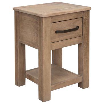 Fallridge Natural Parota Chairside Table in Brown, , large