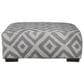 Albany Furniture Cocktail Ottoman in Silver and White, , large