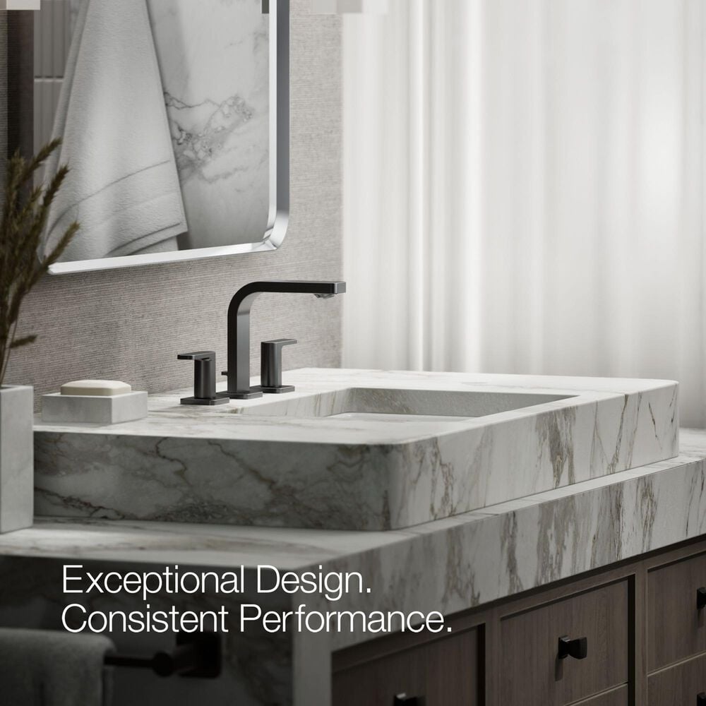 Kohler Parallel Widespread Bathroom Sink Faucet in Matte Black, , large