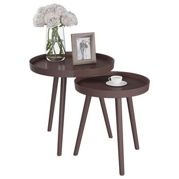 Timberlake Hastings Home End Table in Chocolate Brown (Set of 2), , large