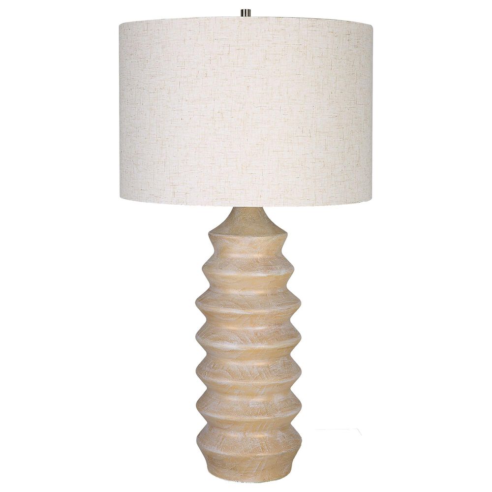 Uttermost Uplift Table Lamp in Bleached Wood and Nickel Plated, , large