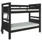 Linon Home Decor Beckett Twin Over Twin Bunk Bed in Black, , large
