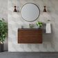 James Martin Vanities Mantova 35.4" Single Vanity in Mid-Century Walnut and Champagne Brass with 3 cm Charcoal Black Composite Stone Top and Rectangular Sink, , large