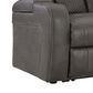 Ashley Fyne-Dyme  Faux Leather Power Reclining Loveseat with Console in Shadow, , large