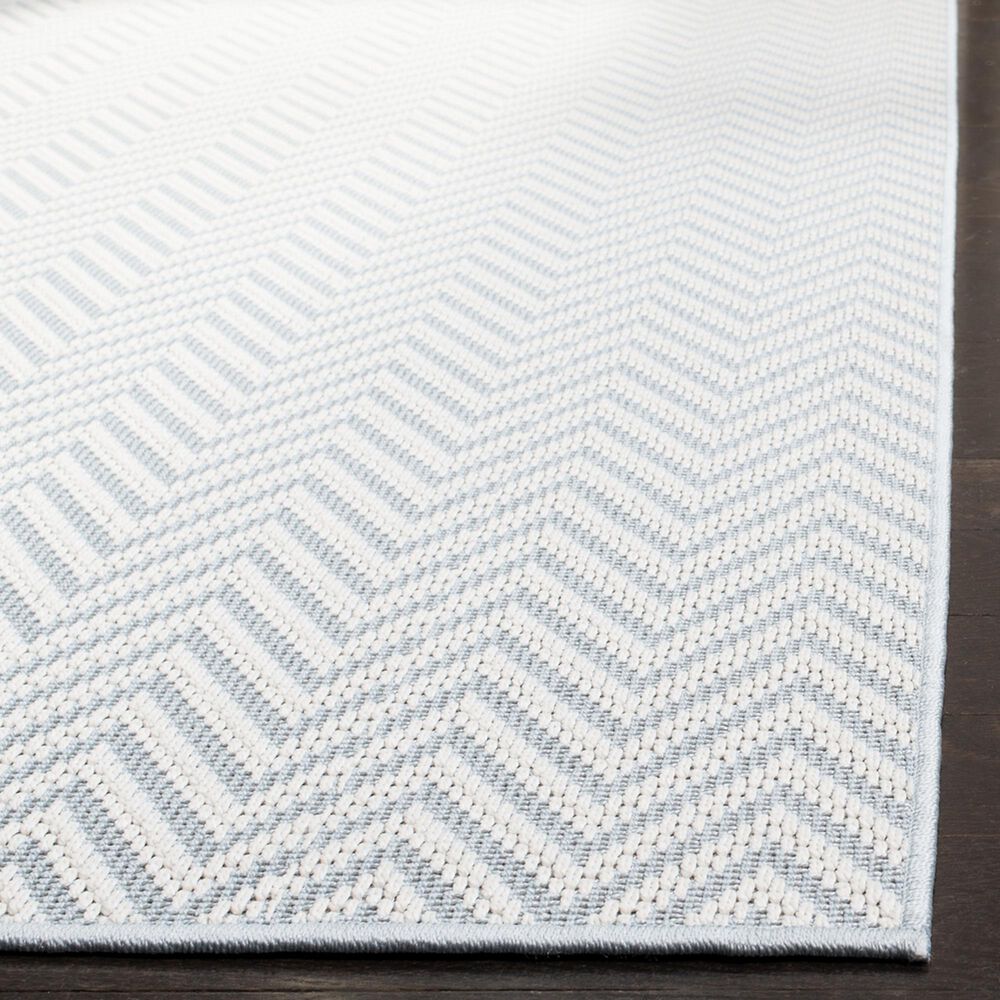 Safavieh Bermuda Chevron 9&#39; x 12&#39; Light Blue and Cream Indoor/Outdoor Area Performance Rug, , large