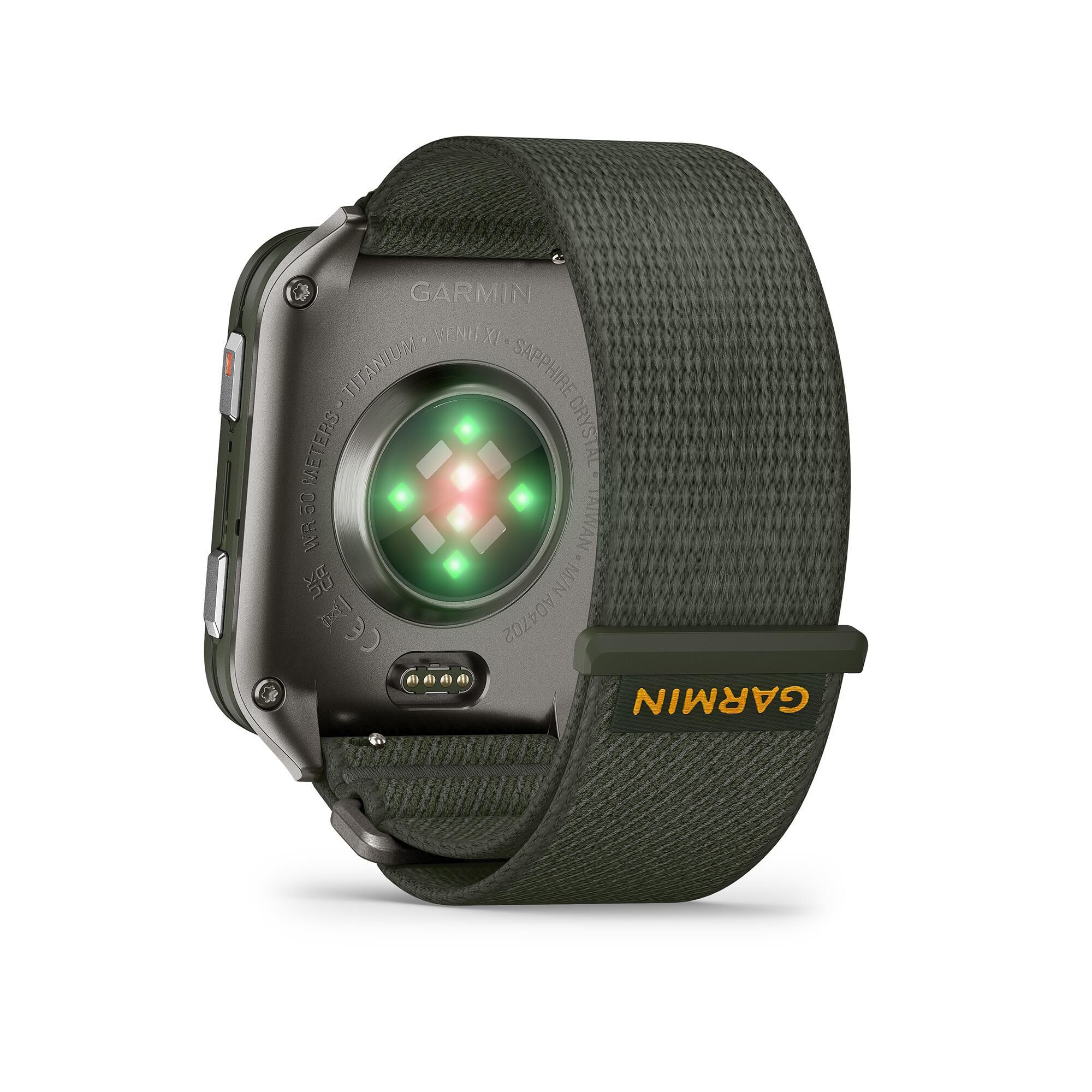 Garmin Venu X1 GPS Smartwatch - Moss with Titanium Caseback and