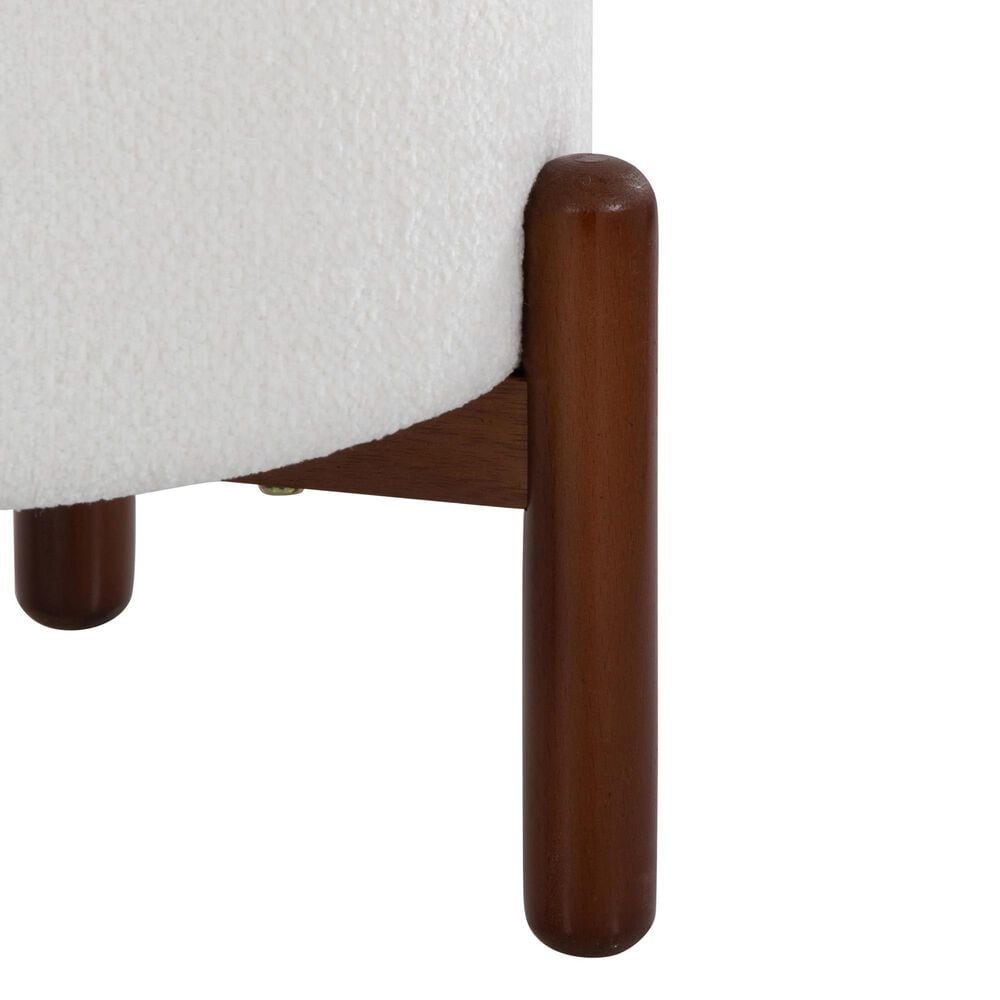 Lumisource Daniella Storage Ottoman in White, , large