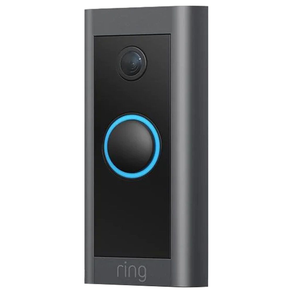 Ring Video Doorbell Wired with Chime 2 in Black and White, , large