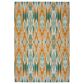 Kaleen Rugs Ostinata 5"3" x 7"3" Gold, Sand, Teal, Turquoise and Ivory Indoor/Outdoor Area Rug, , large