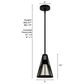 Hunter Rafner 1-Light Mini Pendant in Natural Iron, , large
