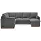 Lifestyle Solutions Edgewood Stationary Convertible Sleeper Sectional in Charcoal, , large