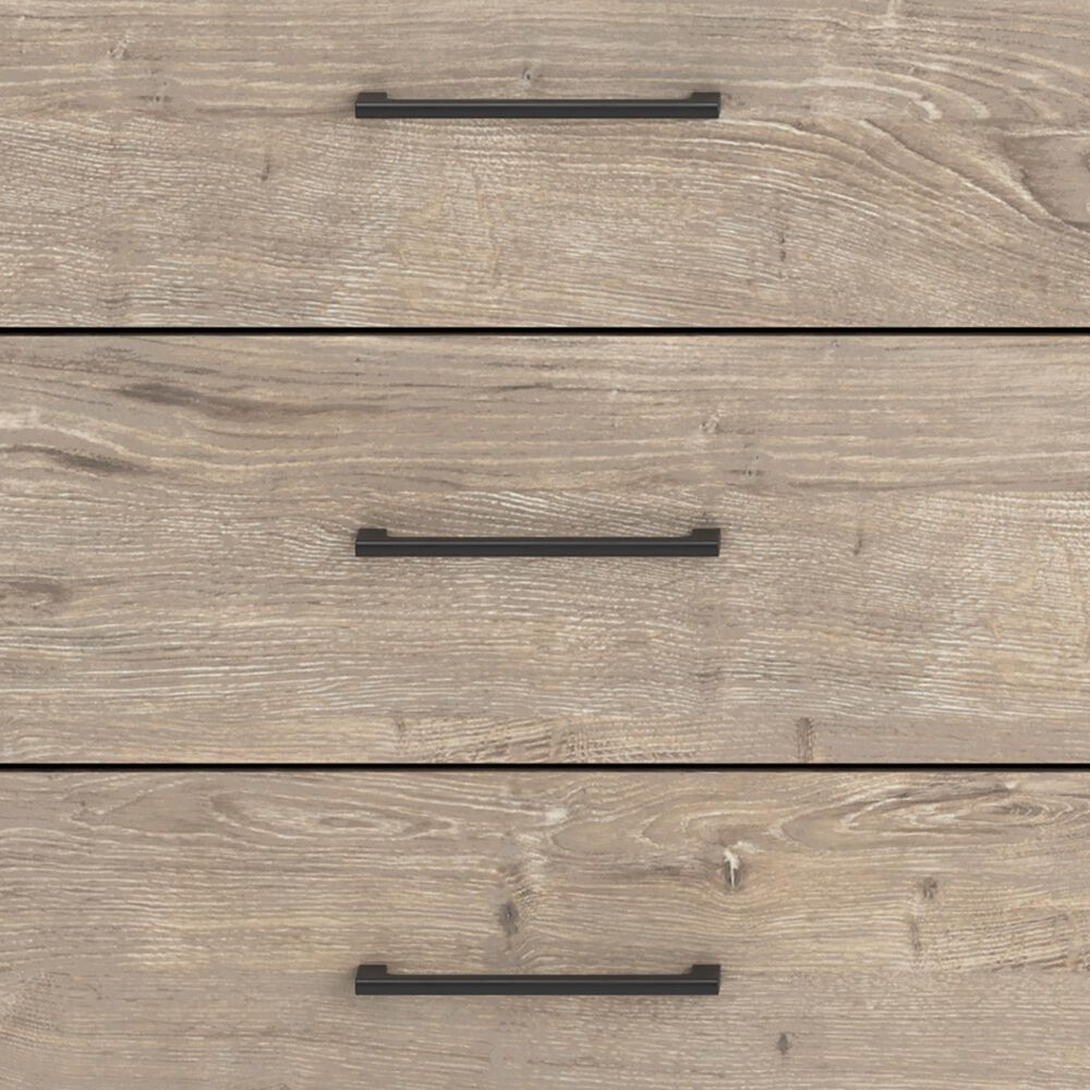 Ashley Charbitt 6-Drawer Dresser in Matte White and Replicated Oak Grain, , large
