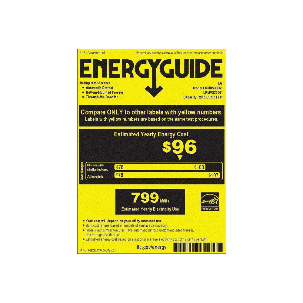 LG 30 Cu. Ft. Smart Wi-Fi Enabled Refrigerator with Craft Ice&amp;&#35;153 Maker in Stainless Steel, , large