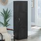Sauder 4-Shelf Storage Cabinet in Raven Oak, , large
