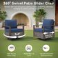 Sunwell Garden 4-Piece Patio Fire Pit Set in Navy, , large