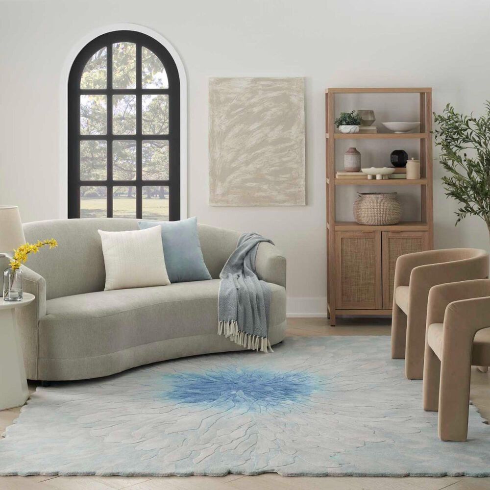 Nourison Prismatic Blue 5&#39;6&quot; x 7&#39;5&quot; Area Rug, , large