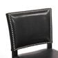Baxton Studio Aries Bar Stool with Black Cushion in Dark Brown and Stainless Steel (Set of 2), , large