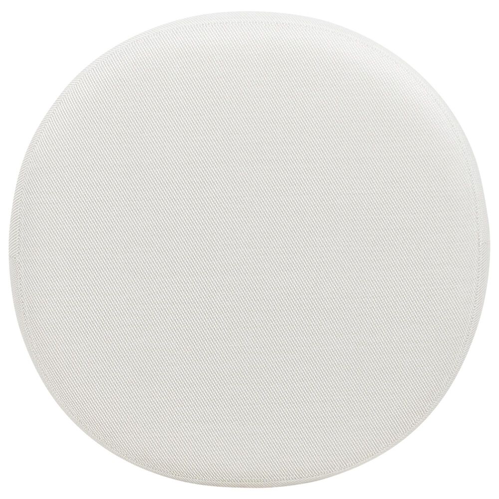Hearth and Haven Willow 25" Round Patio Ottoman with Golden Brown Wicker Frame in Beige, , large