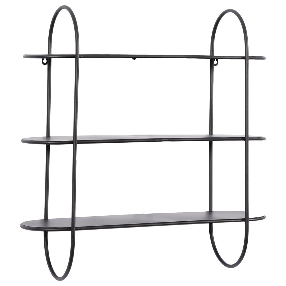 Maple and Jade 28" Wall Shelf in Matte Black, , large