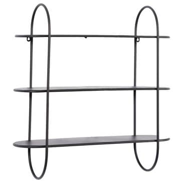 Maple and Jade 28" Wall Shelf in Matte Black, , large
