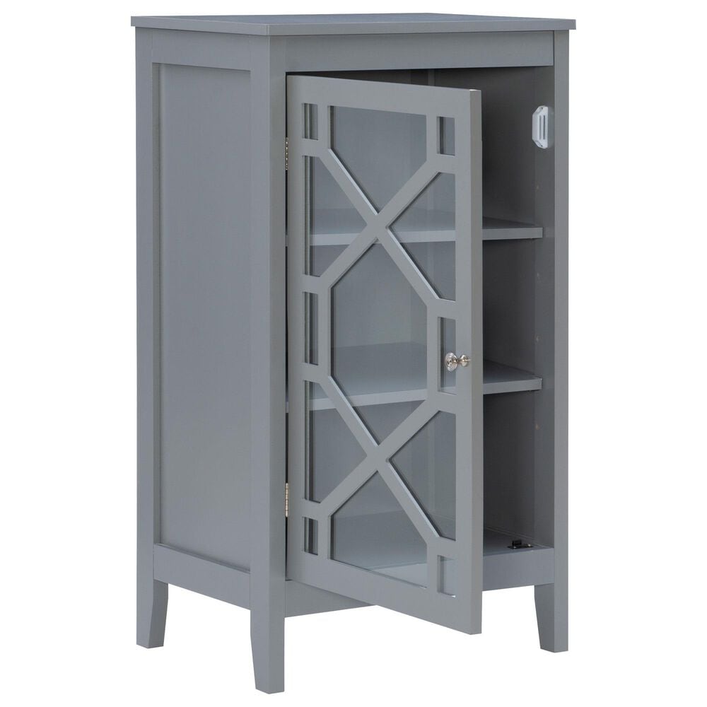 Linon Home Decor Fetti Small Cabinet in Grey, , large